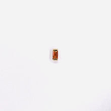 Load image into Gallery viewer, Earrings EMY - Baguette Orange Sapphire Studs 0.5mm - 18K gold
