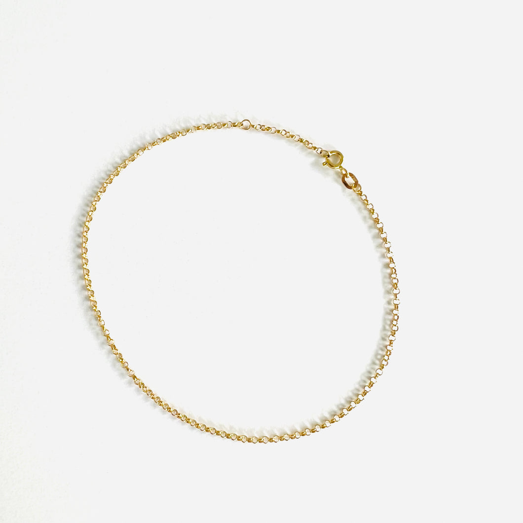 ANKLET ADELINE - Chain Bubble Link Anklet 18K Gold