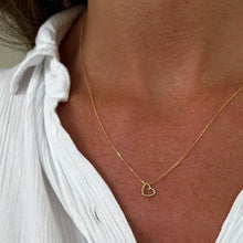 Load image into Gallery viewer, Necklace ALBA 18K Gold Thin and Delicate Chain With Heart Pendant
