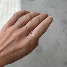 Load image into Gallery viewer, Ring OLIVIA 18K Gold Ring and Emerald Baguette Cut 0.06ct
