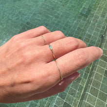 Load image into Gallery viewer, Ring OLIVIA 18K Gold Ring and Emerald Baguette Cut 0.06ct
