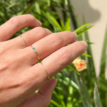 Load image into Gallery viewer, Ring OLIVIA 18K Gold Ring and Emerald Baguette Cut 0.06ct
