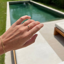 Load image into Gallery viewer, Ring OLIVIA 18K Gold Ring and Emerald Baguette Cut 0.06ct
