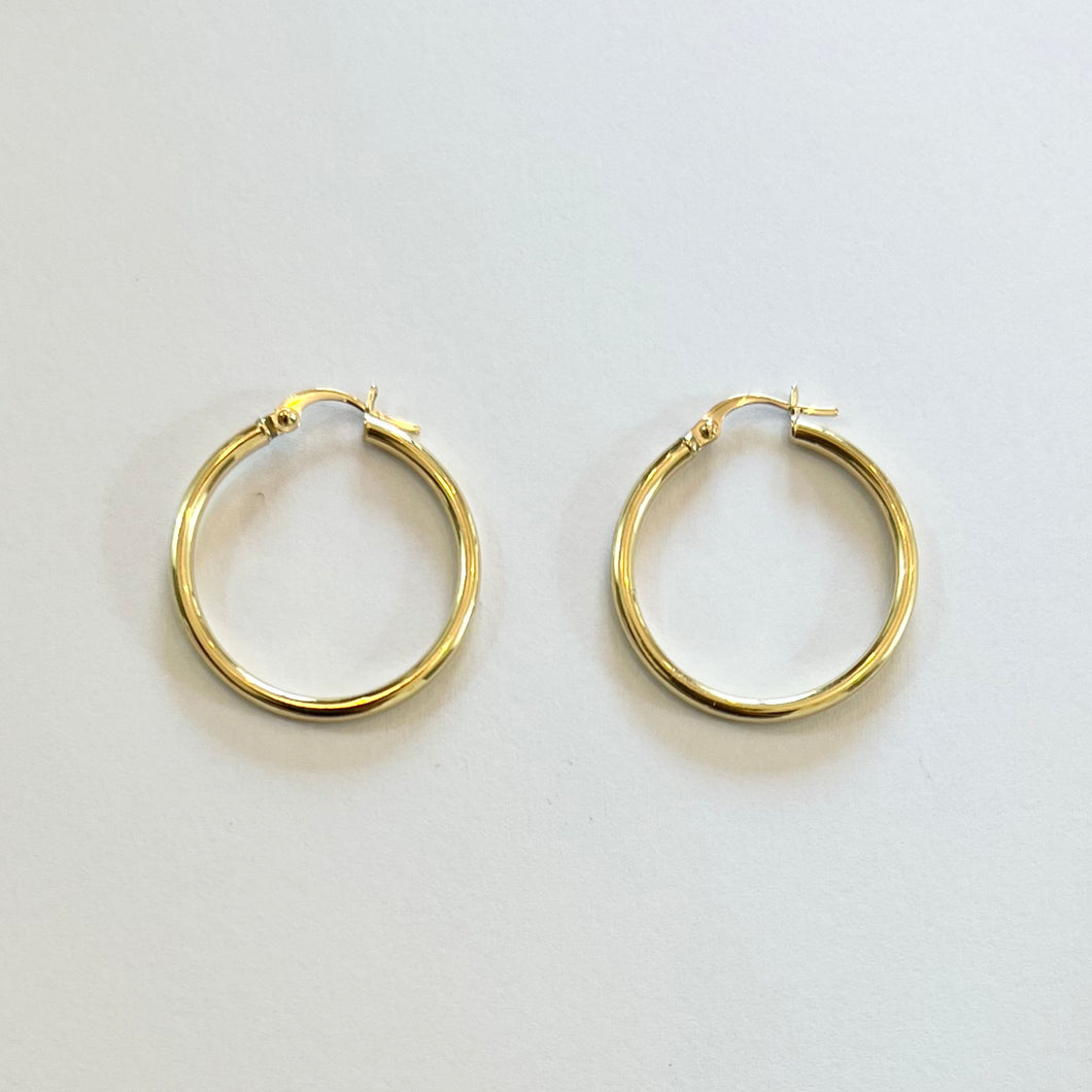 Earrings SOANNE - 18K Yellow Gold Hollow Hoop Earrings