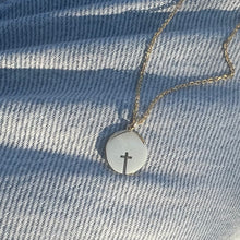 Load image into Gallery viewer, MURIEL Cross Medallion With Chain 18K Gold Engraving On Demand
