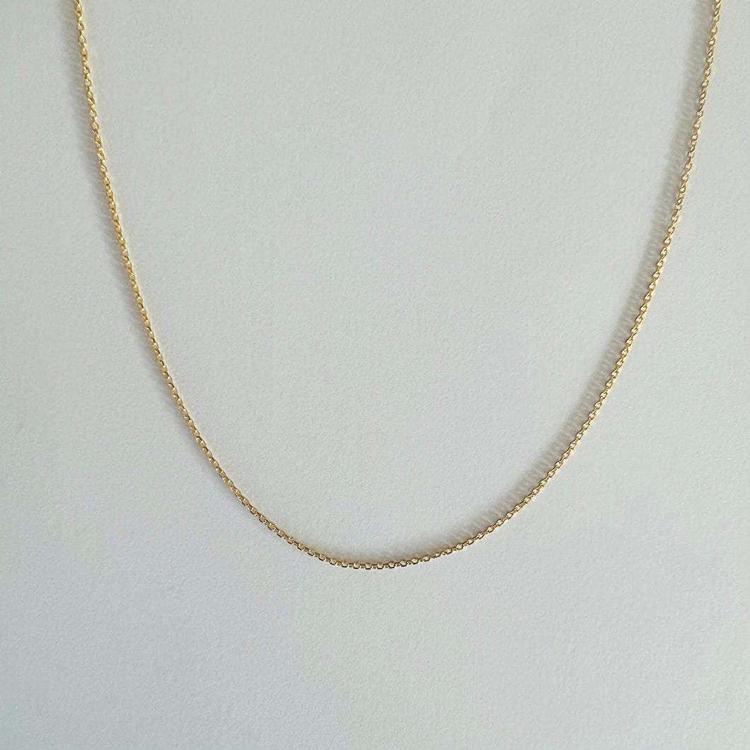 Necklace Cable Chain OLIVE - 18K Gold Thin And Delicate Chain Necklace