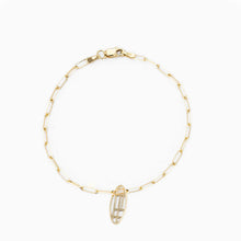 Load image into Gallery viewer, Bracelet LILI - Chain Square link &amp; Amulet 18K Yellow Gold
