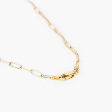 Load image into Gallery viewer, Necklace JEANNE 18K Gold Paperclip Chain &amp; Medal LOVE Engraving On Demand
