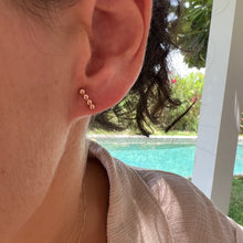 Load image into Gallery viewer, Earrings LUNA - Four Bubble Stud &amp; 18K gold
