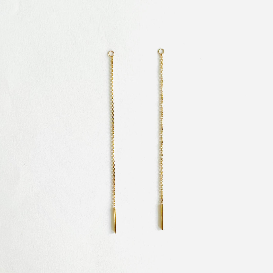 Earrings extension universal pendent & piercing 18K Gold