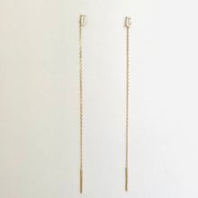 Load image into Gallery viewer, Earrings YVONNE 3 in 1 - 18K Gold Baguette Diamond 0.06ct
