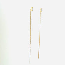 Load image into Gallery viewer, Earrings YVONNE 3 in 1 - 18K Gold Baguette Diamond 0.06ct
