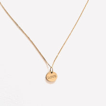 Load image into Gallery viewer, Necklace YEKTA 18K Gold Chain and Medallion LOVE Engraving On Demand

