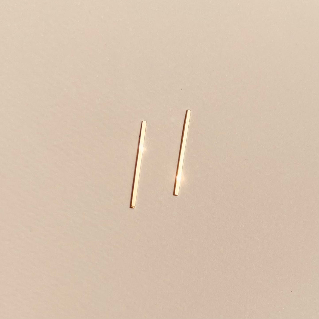 Earrings HORTENSE - Baguette solid gold - 18K Gold