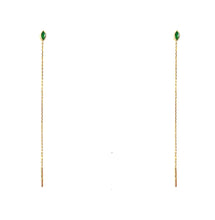 Load image into Gallery viewer, Earrings JULIETTE - Marquise Cut Emerald with Extension - 18K gold
