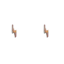 Load image into Gallery viewer, Earrings ARIANE Thin and Delicate Lightning 18K Gold
