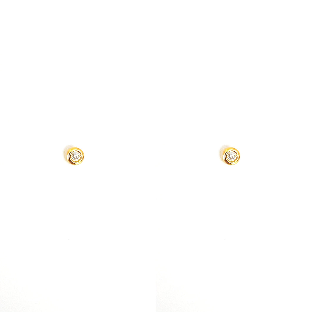Earrings LÉA 18K Gold and Round Diamonds Earrings