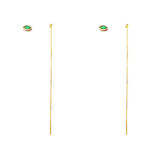 Load image into Gallery viewer, Earrings JULIETTE - Marquise Cut Emerald with Extension - 18K gold
