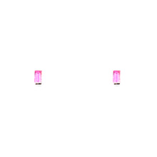 Load image into Gallery viewer, Earrings MARYSE - Baguette Pink Sapphire - 18K gold
