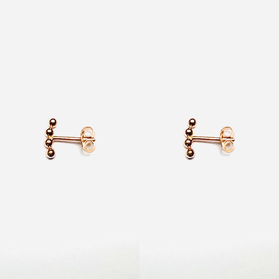 Earrings LUNA - Four Bubble Stud & 18K gold