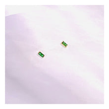 Load image into Gallery viewer, Earrings ISA - Baguette Emerald Studs 0.5mm - 18K gold

