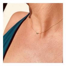 Load image into Gallery viewer, Necklace MELISSA 18K Gold Necklace &amp; Baguette Emerald 0.06ct
