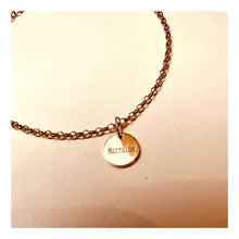 Load image into Gallery viewer, Bracelet DIANE Medal LOVE Engraving on Demand 18K Gold
