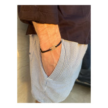 Load image into Gallery viewer, Bracelet THÉO - Rectangle Rounded Link Cordon Bracelet- Engraving On Demand
