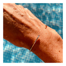 Load image into Gallery viewer, Bracelet ANNIE - Open Bangle &amp; Baguette Diamonds 18K Gold
