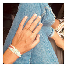 Load image into Gallery viewer, Ring CYRIELLE 18K Gold Chain Ring and Round Diamond Cut 0.03ct
