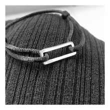 Load image into Gallery viewer, Bracelet THÉO - Rectangle Rounded Link Cordon Bracelet- Engraving On Demand
