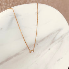 Load image into Gallery viewer, Necklace PAULINE - 18K Gold Necklace &amp; Baguette Diamond cut 0.06ct
